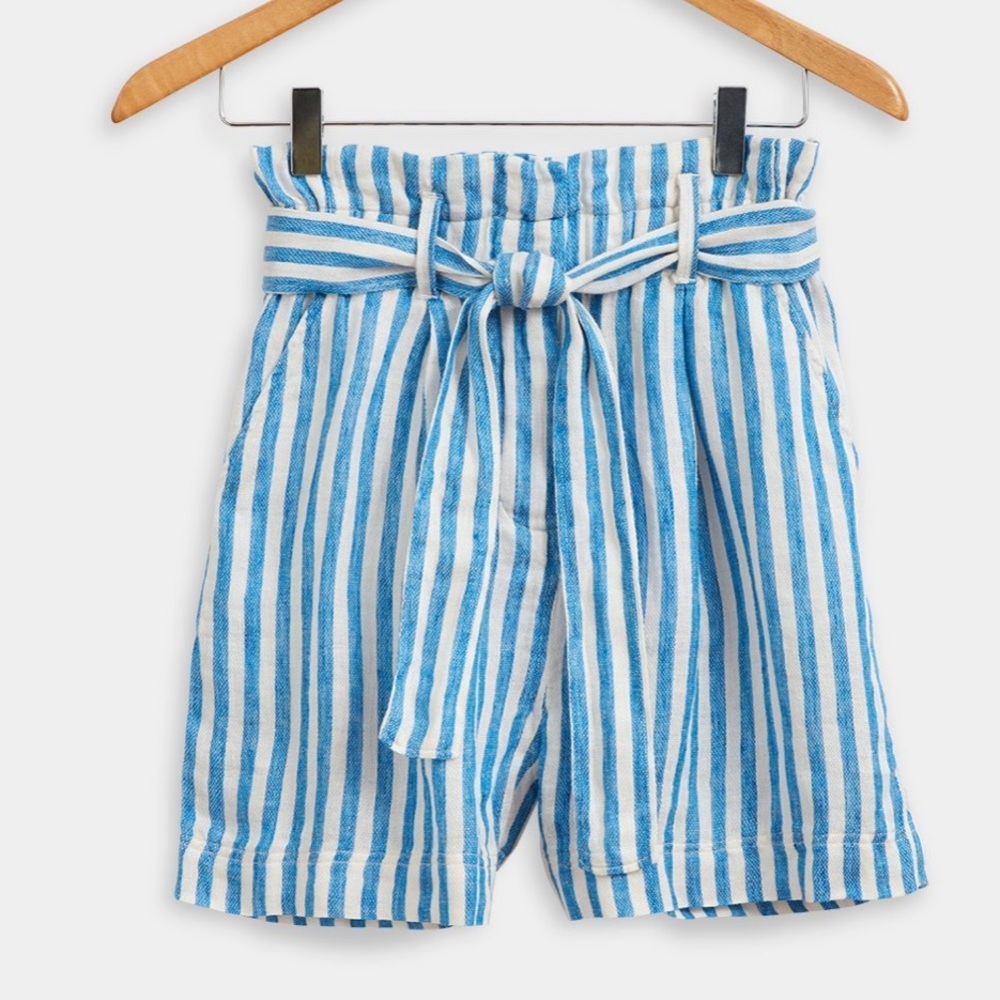 Faherty Cypress Linen Short - Daphne Stripe, Small